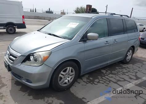 2007 Honda Odyssey Ex-L z USA, uszkodzony, nr VIN 5FNRL38707B094281